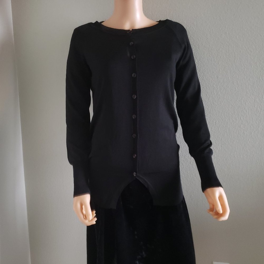 United Colors Of Benetton Women Black Cardigan S Made in Italy